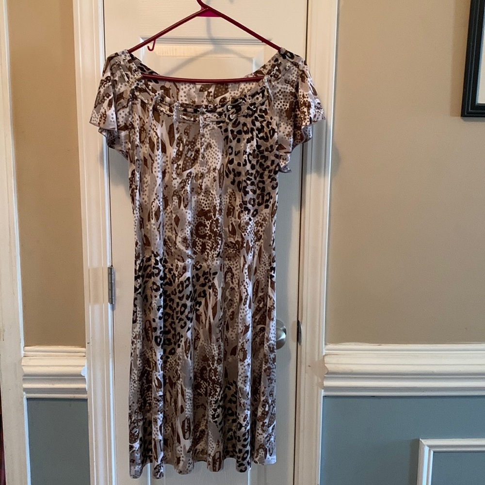 Essentials leopard /cheetah dress Size M